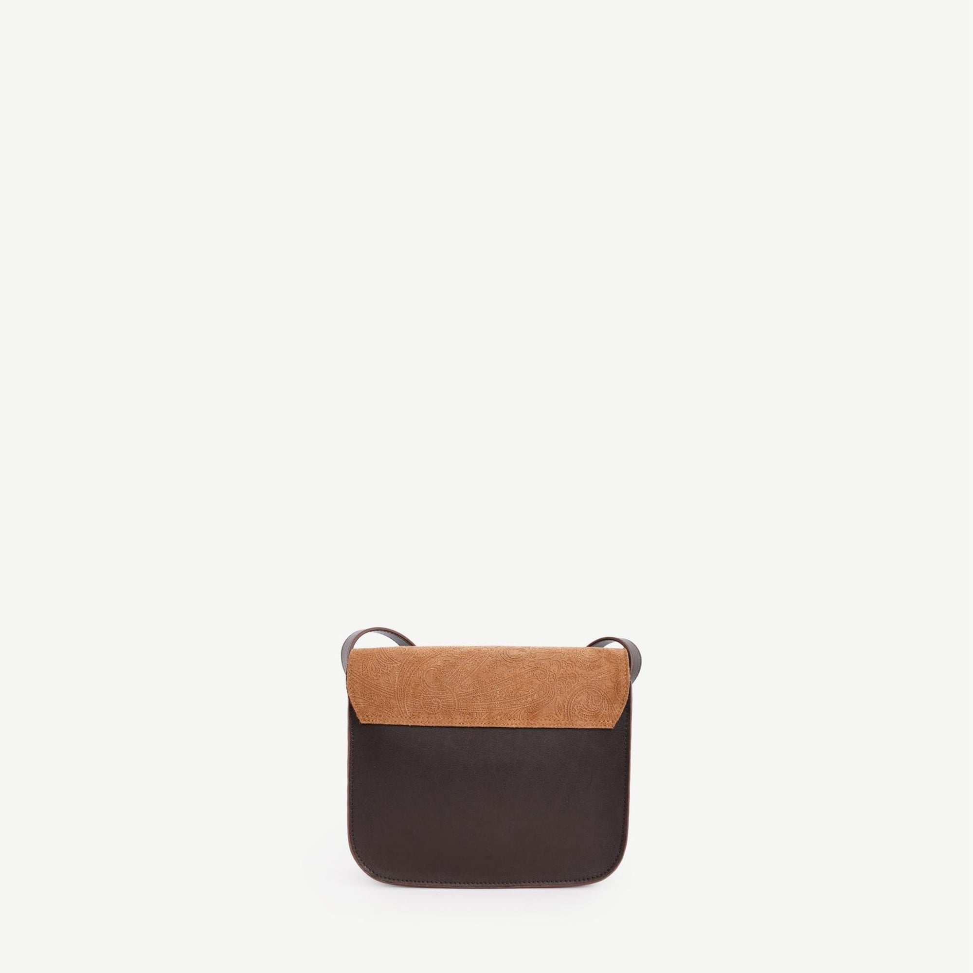 YARGICI Şal Baskılı Süet Garnili Deri Çapraz Çanta