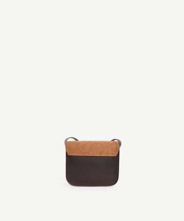  YARGICI Şal Baskılı Süet Garnili Deri Çapraz Çanta