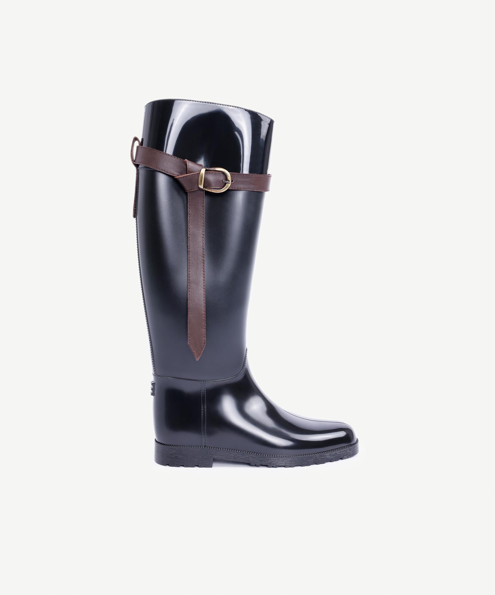  YARGICI Deri Atkılı Yağmur Çizmesi