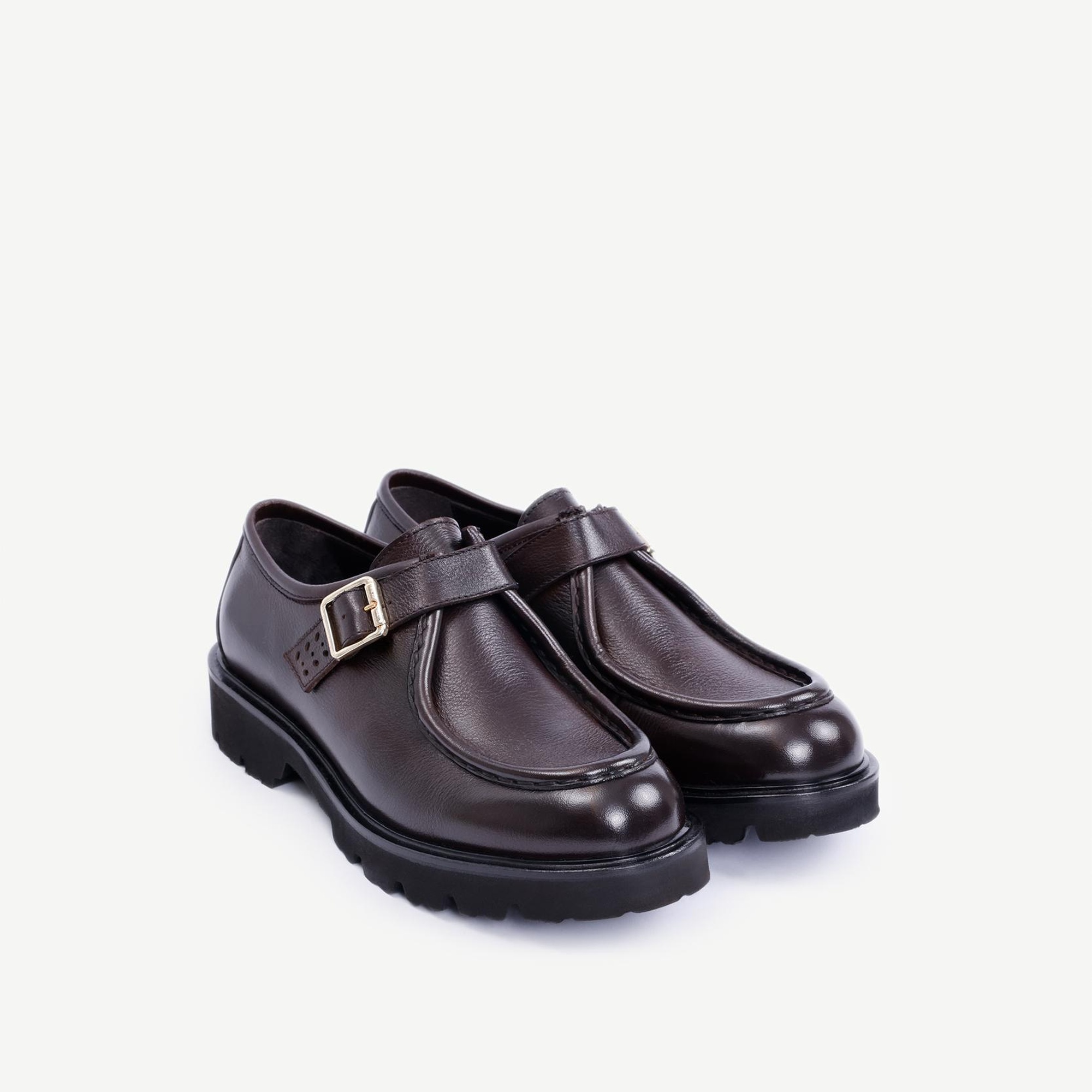 YARGICI Toka Detaylı Deri Düz Ayakkabı