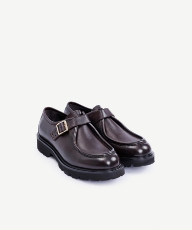  YARGICI Toka Detaylı Deri Düz Ayakkabı