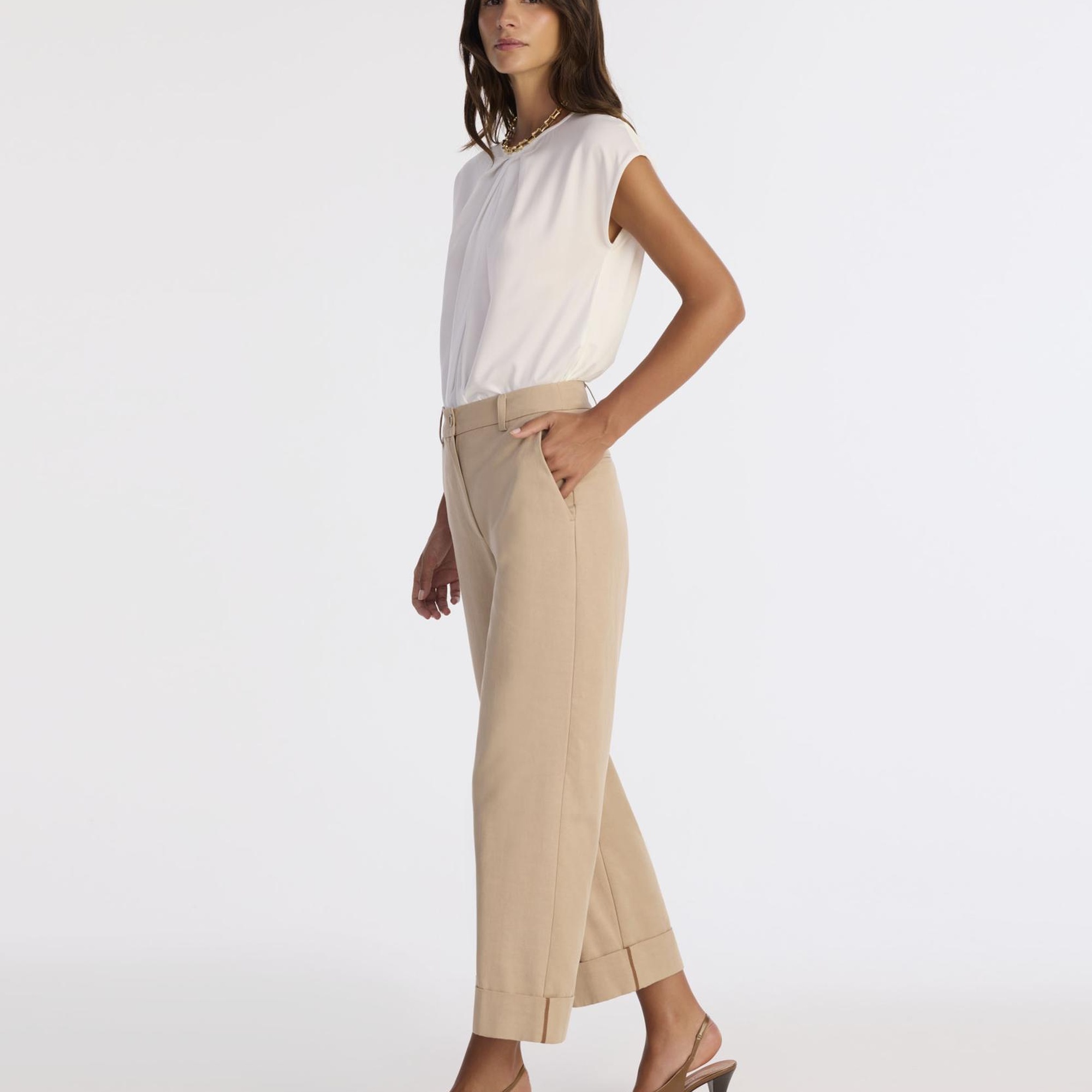 YARGICI Düz Yüksek Bel Pantolon