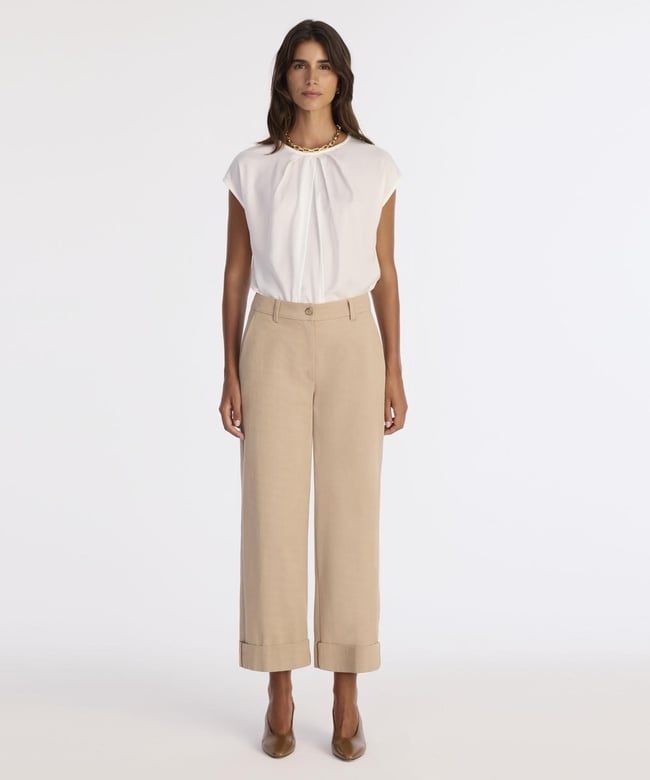  YARGICI Düz Yüksek Bel Pantolon