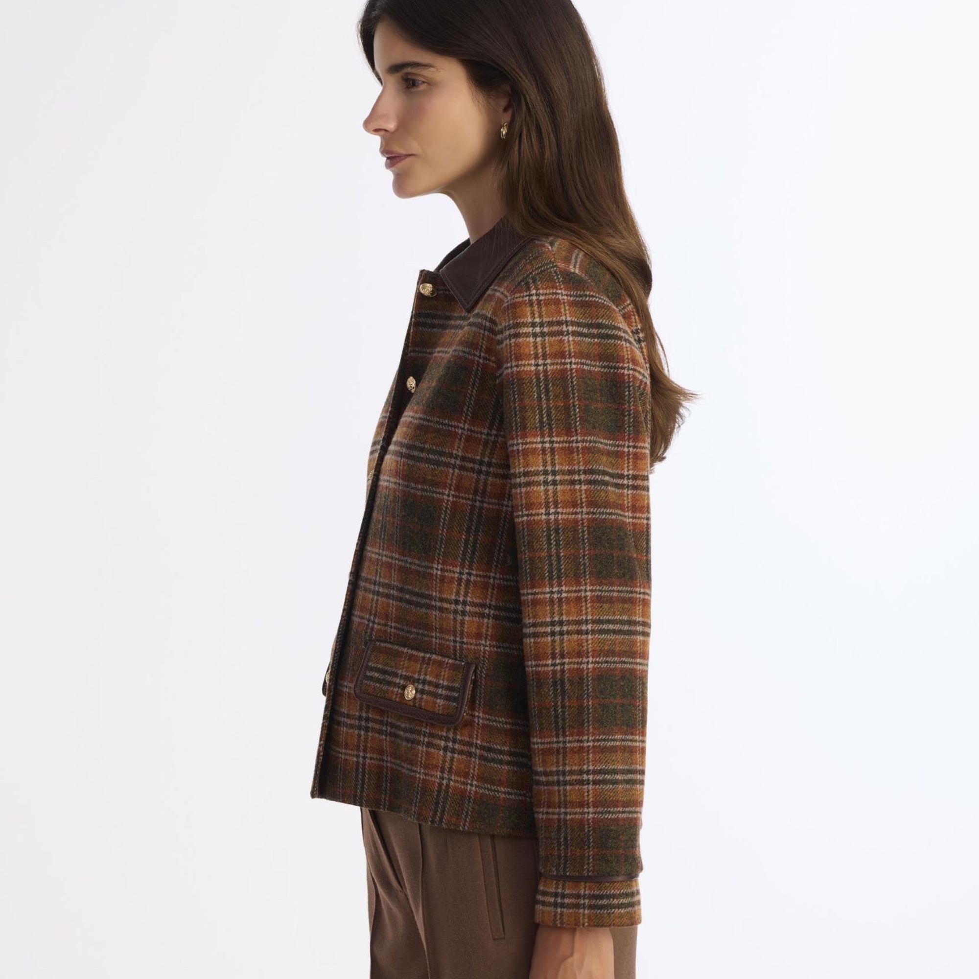 YARGICI Cropped Gömlek Yaka Uzun Kol Ceket