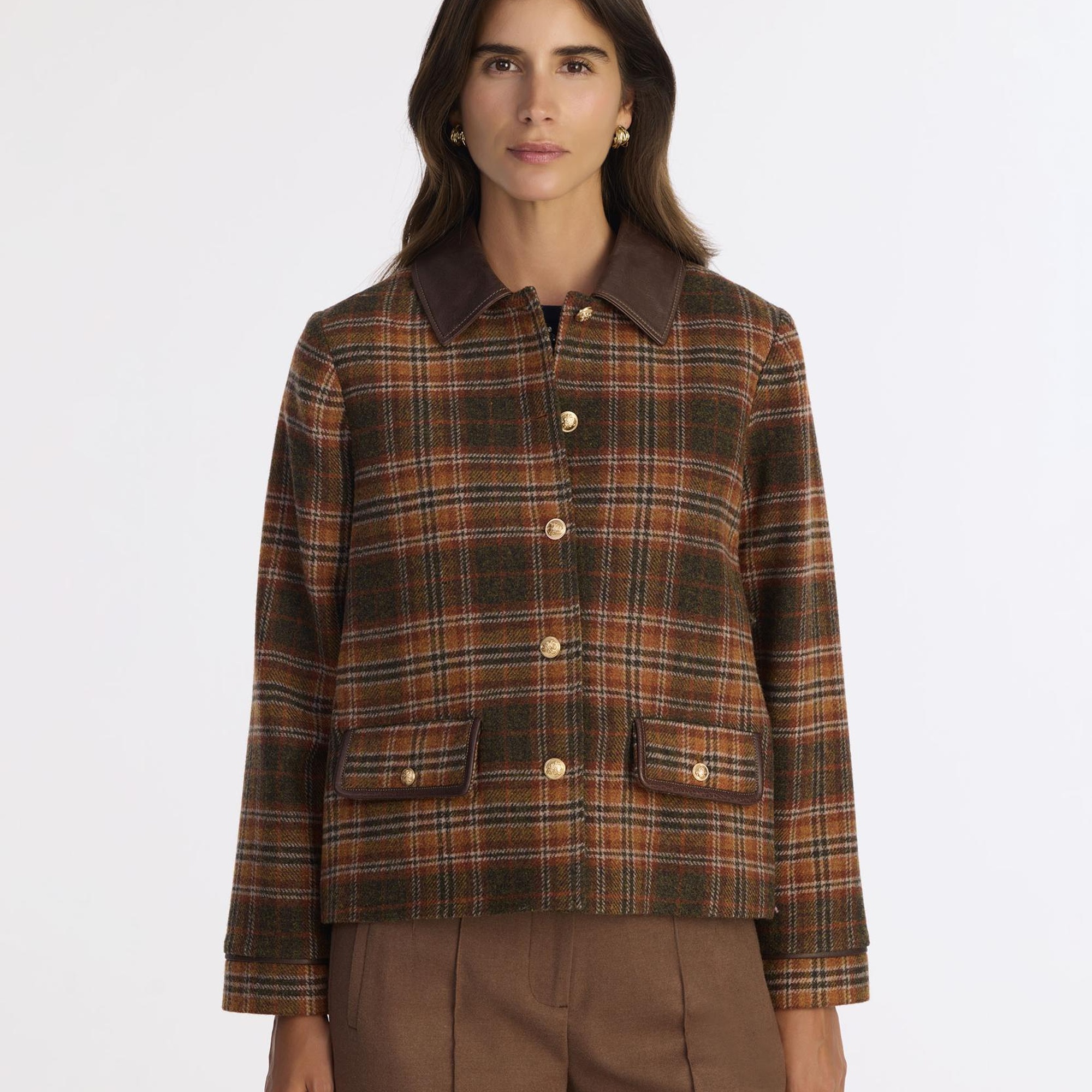 YARGICI Cropped Gömlek Yaka Uzun Kol Ceket