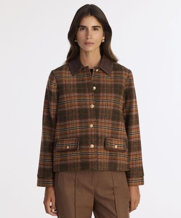  YARGICI Cropped Gömlek Yaka Uzun Kol Ceket