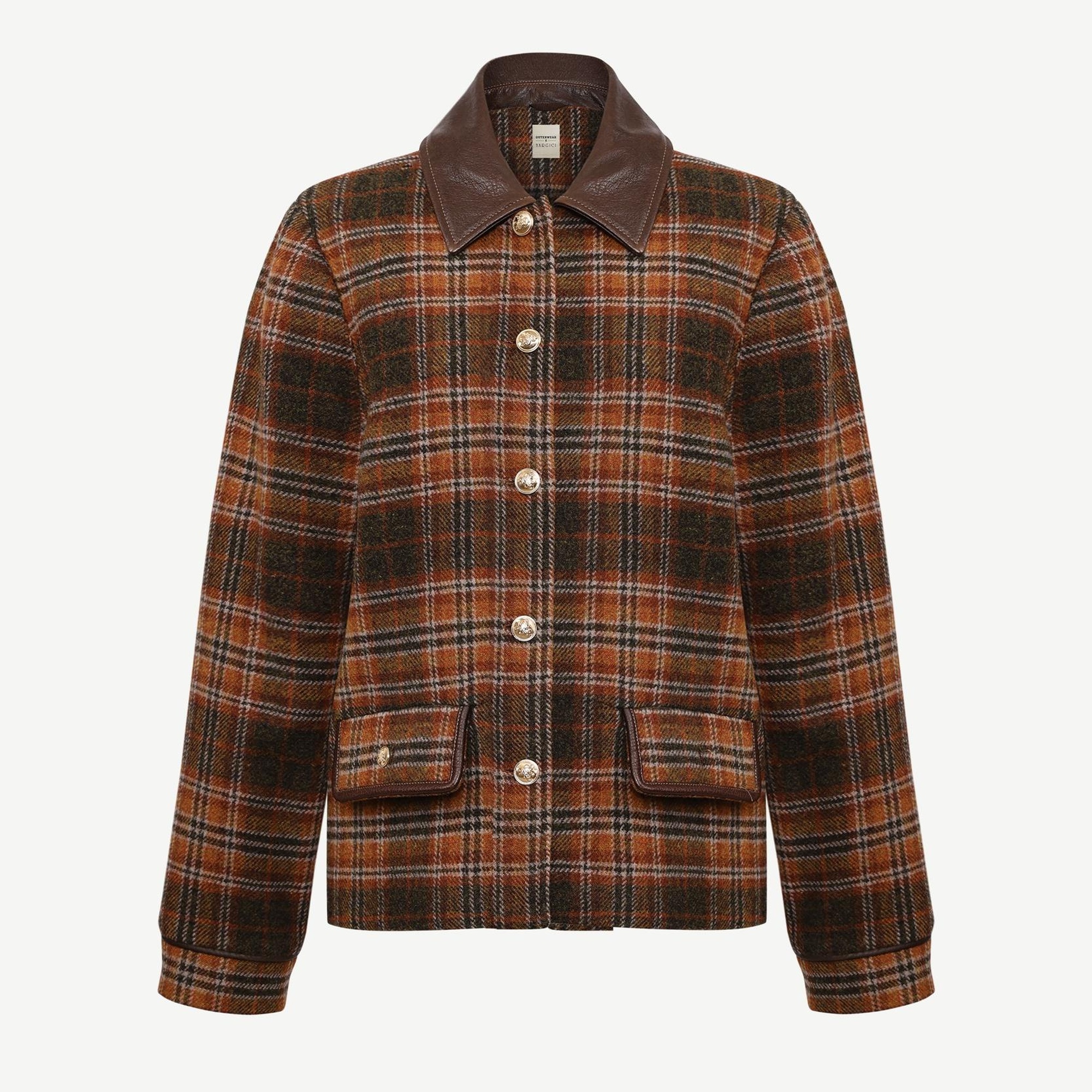 YARGICI Cropped Gömlek Yaka Uzun Kol Ceket