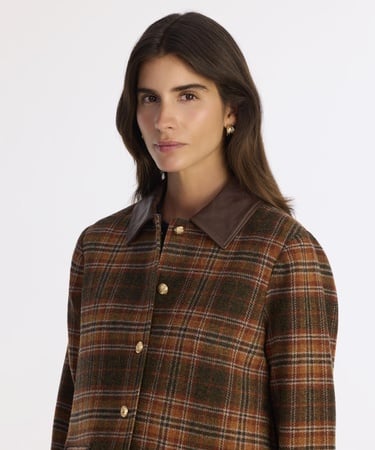  YARGICI Cropped Gömlek Yaka Uzun Kol Ceket