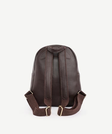  YARGICI Şal Baskı Cep Detaylı Deri Sırt Çantası