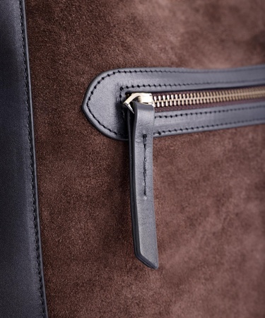  YARGICI Deri Garnili Süet Omuz Çantası