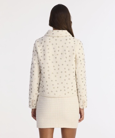  YARGICI Cropped Bisiklet Yaka Uzun Kol Ceket