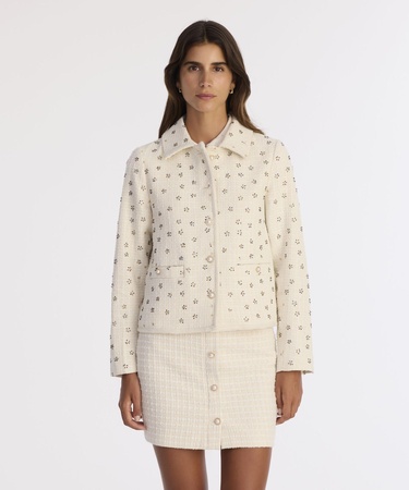  YARGICI Cropped Bisiklet Yaka Uzun Kol Ceket