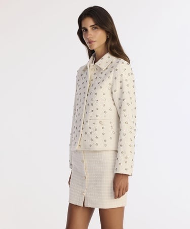  YARGICI Cropped Bisiklet Yaka Uzun Kol Ceket