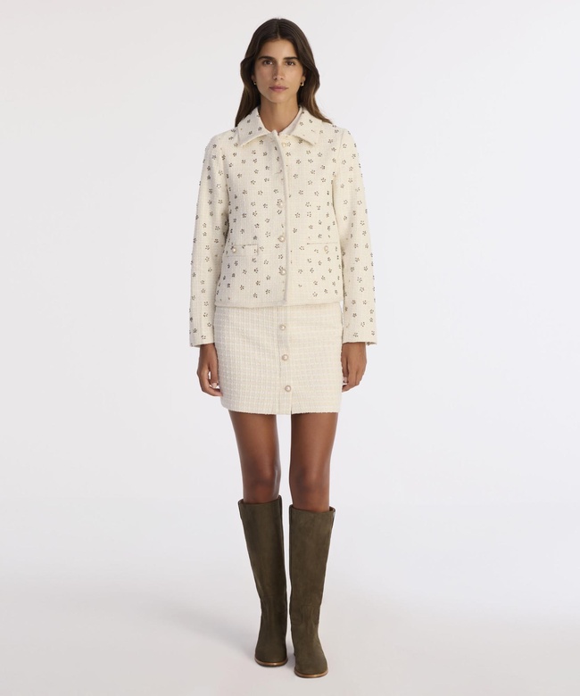  YARGICI Cropped Bisiklet Yaka Uzun Kol Ceket