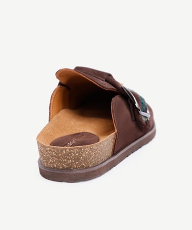  YARGICI Şerit Detaylı Deri Terlik