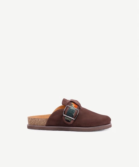  YARGICI Şerit Detaylı Deri Terlik