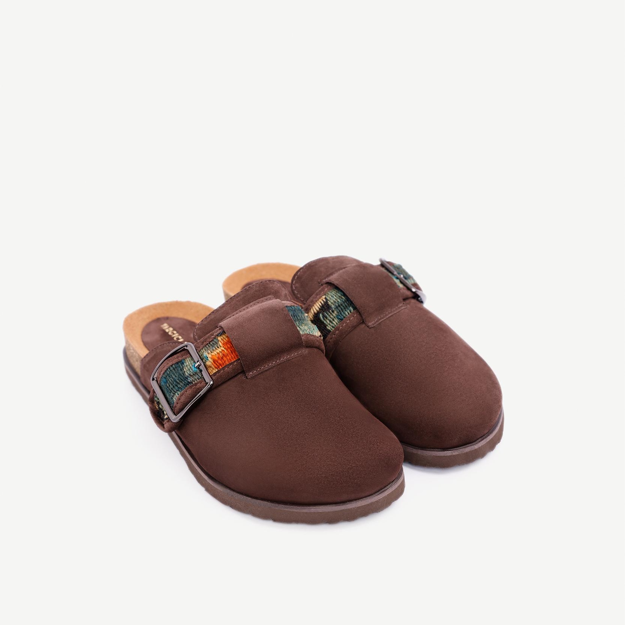 YARGICI Şerit Detaylı Deri Terlik