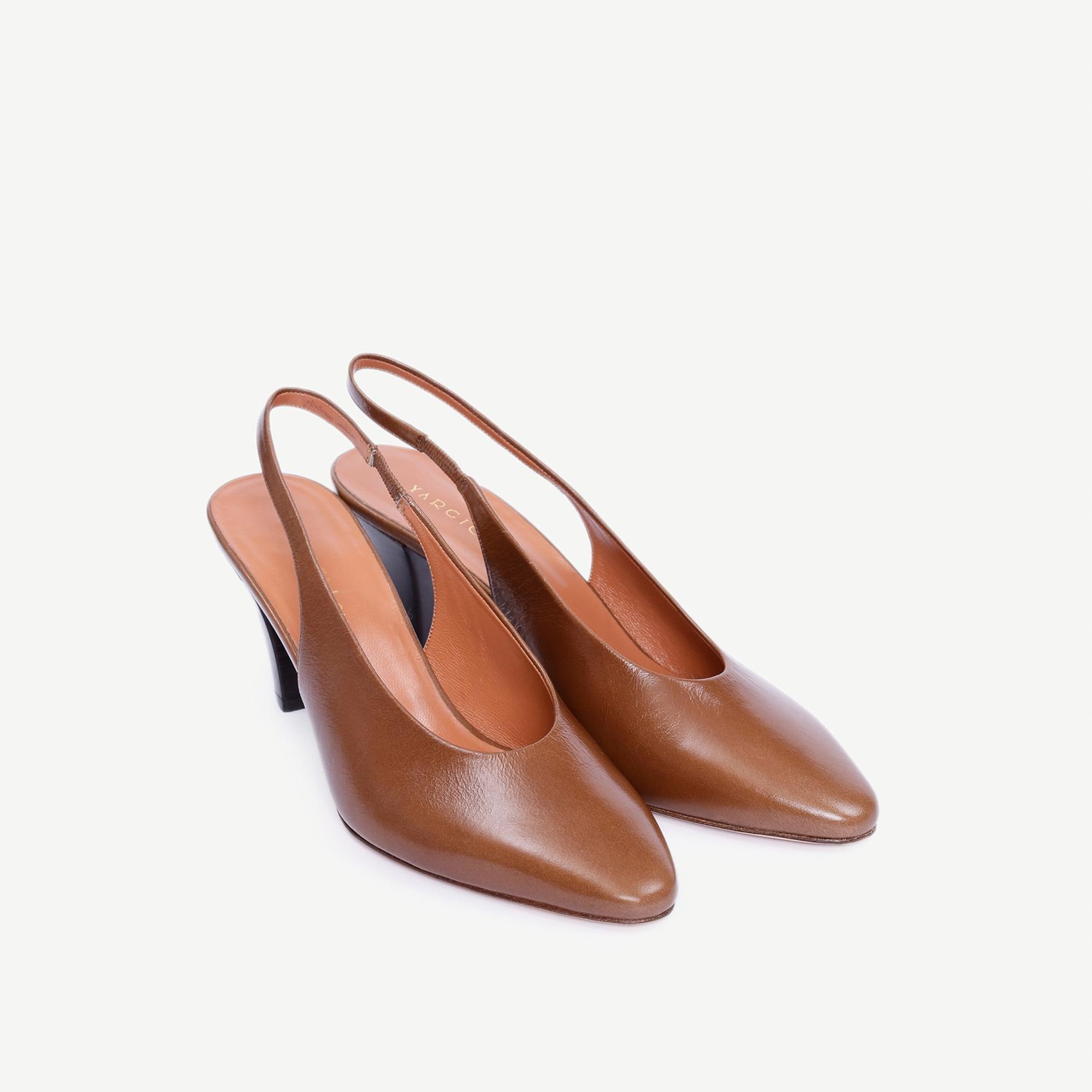 YARGICI Arkası Açık Deri Topuklu Ayakkabı