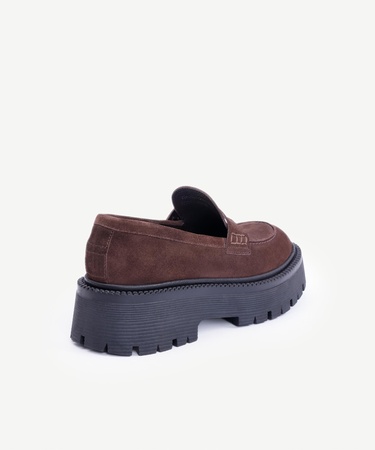  YARGICI Yüksek Tabanlı Deri Loafer