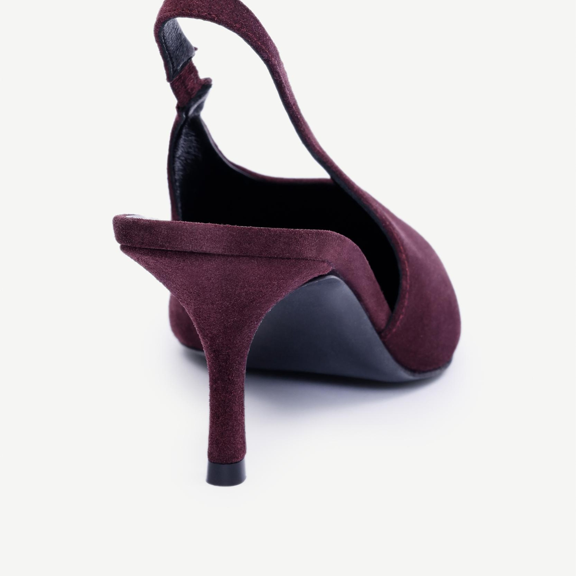 YARGICI Arkası Açık Sivri Burunlu Topuklu Ayakkabı