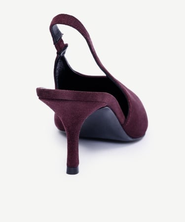  YARGICI Arkası Açık Sivri Burunlu Topuklu Ayakkabı