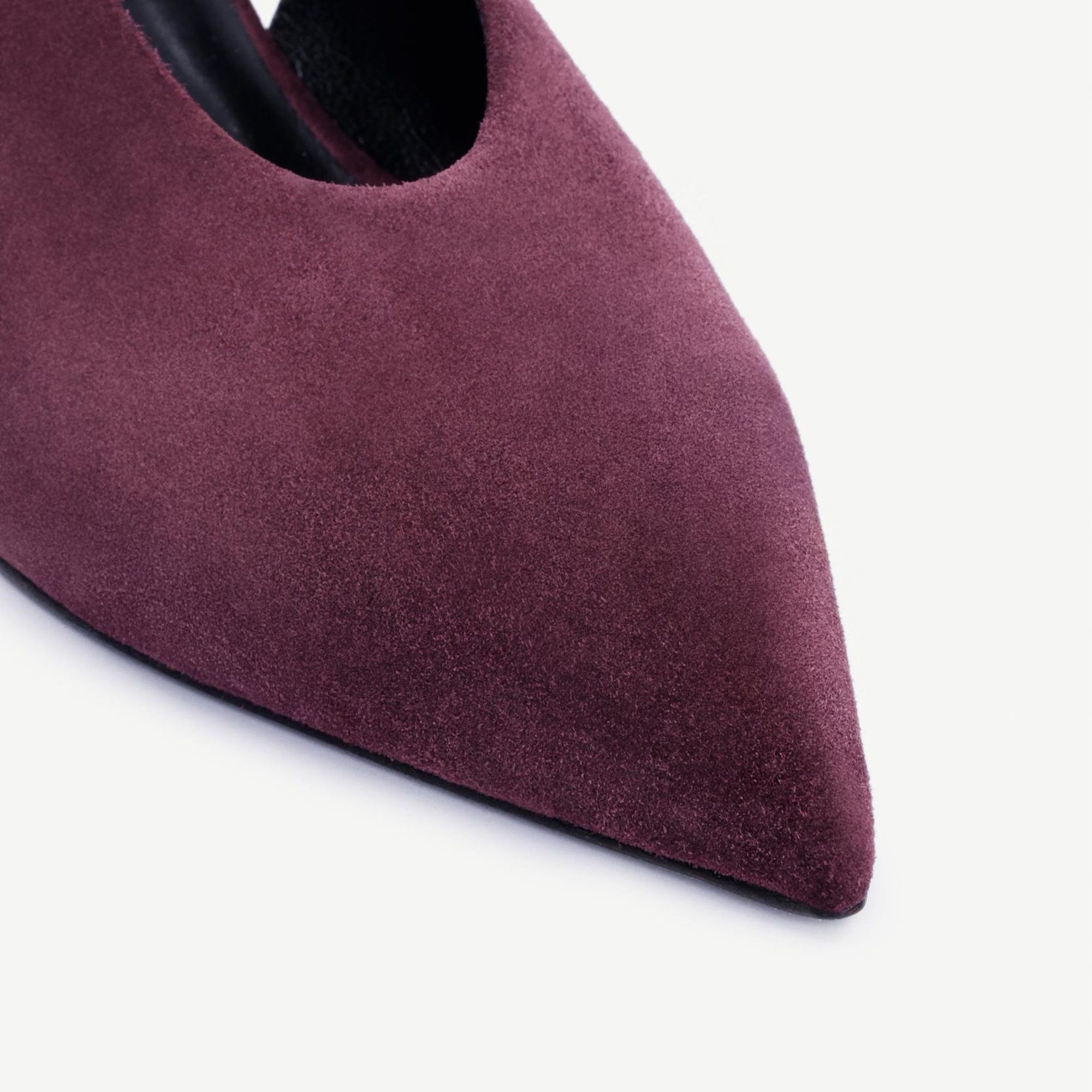 YARGICI Arkası Açık Sivri Burunlu Topuklu Ayakkabı