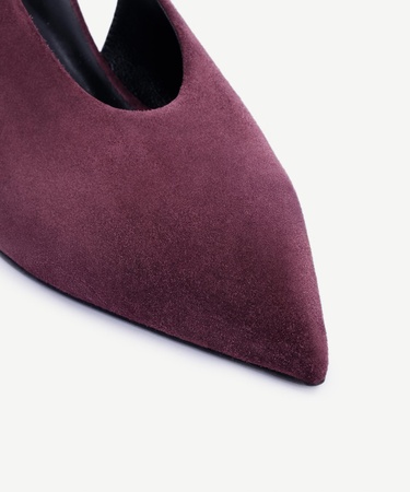  YARGICI Arkası Açık Sivri Burunlu Topuklu Ayakkabı