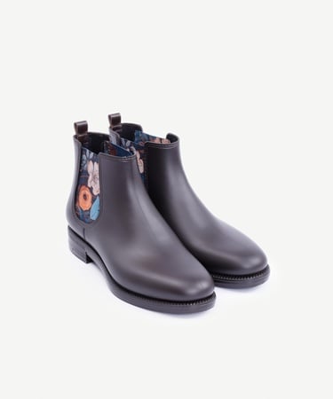  YARGICI Çiçek Baskılı Lastikli Yağmur Botu