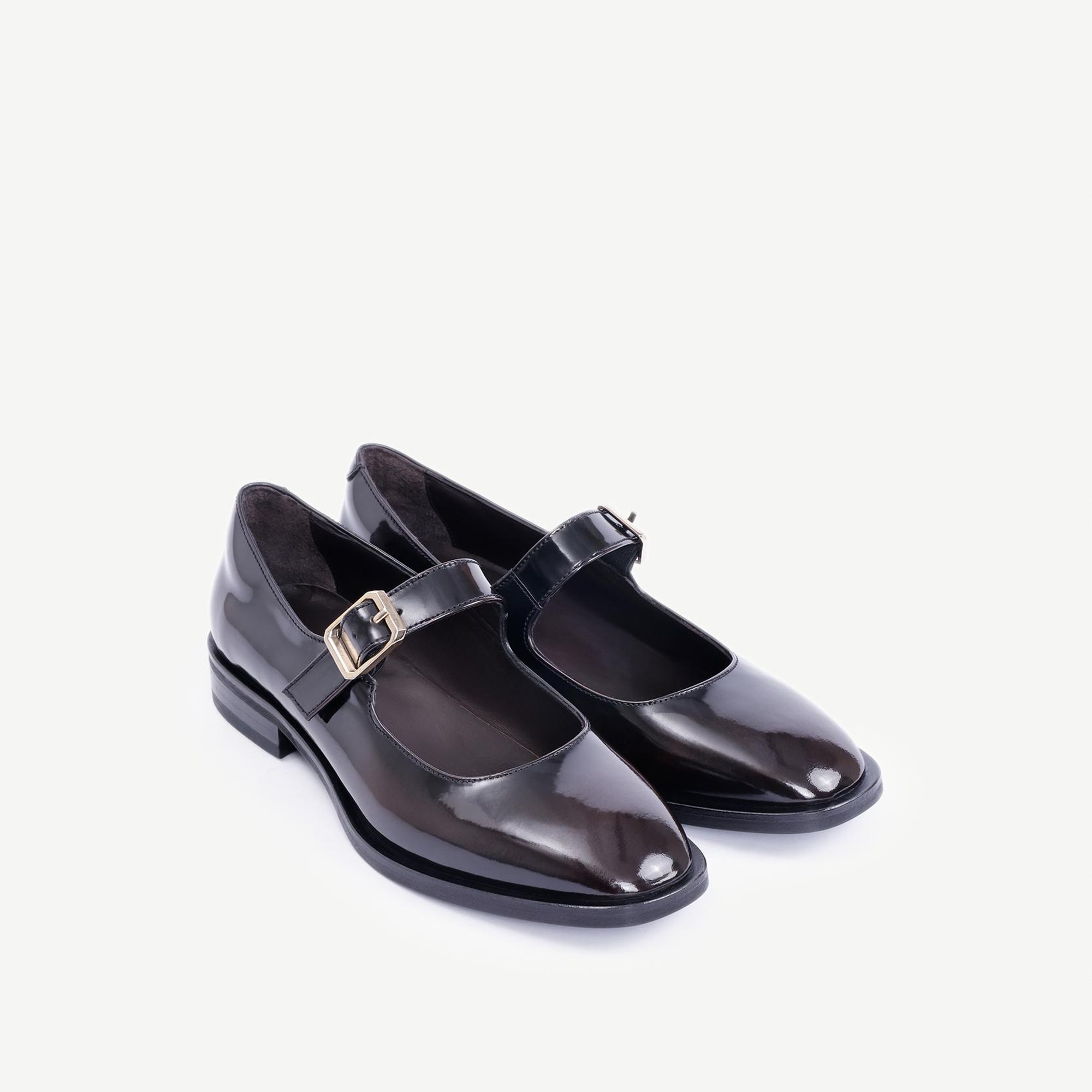 YARGICI Atkılı Deri Düz Ayakkabı