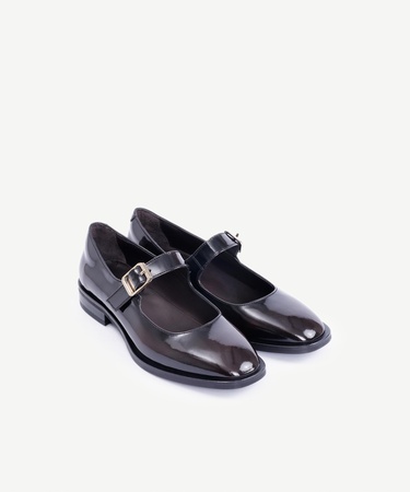  YARGICI Atkılı Deri Düz Ayakkabı