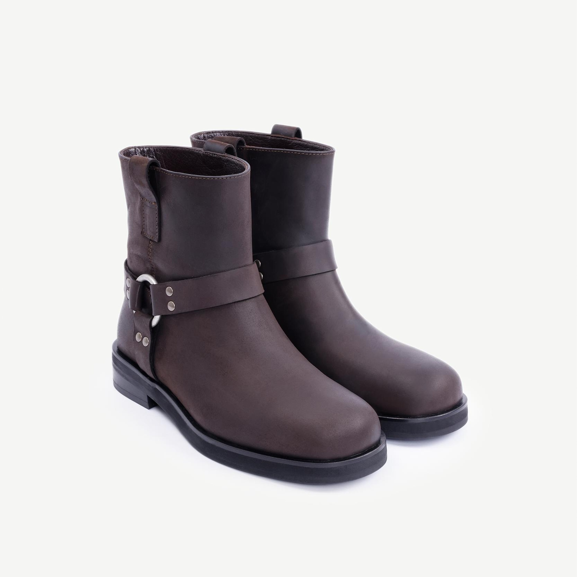 YARGICI Küt Burunlu Deri Bot