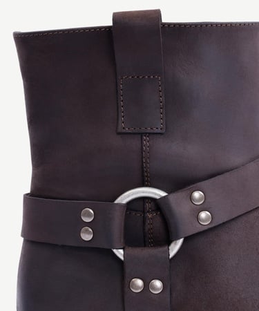  YARGICI Küt Burunlu Deri Bot