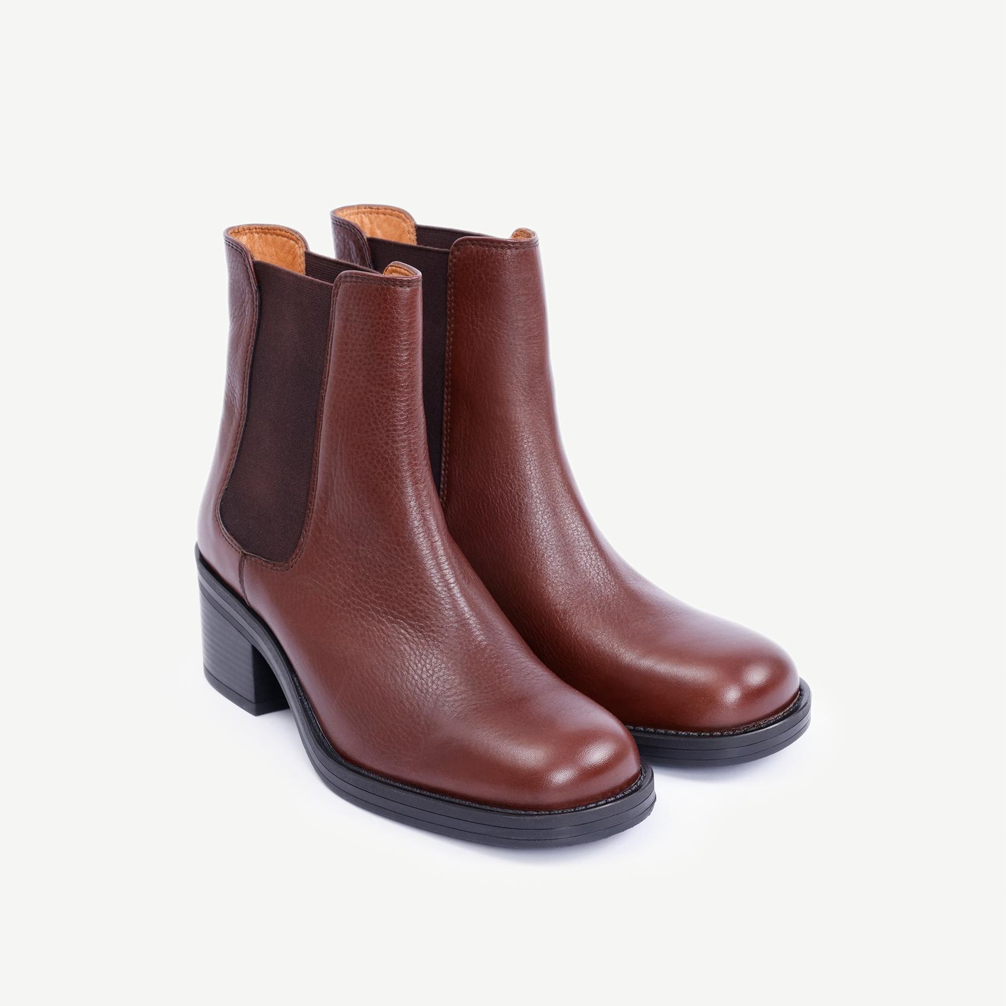 YARGICI Lastikli Topuklu Deri Bot