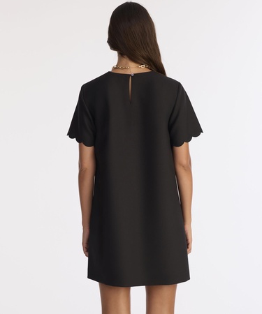  YARGICI Bol Bisiklet Yaka Kısa Kol Elbise