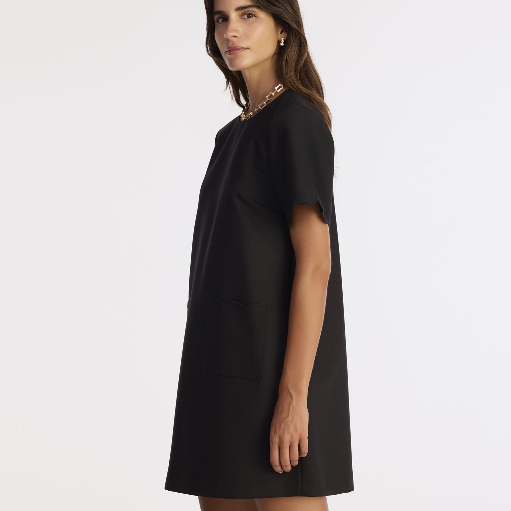 YARGICI Bol Bisiklet Yaka Kısa Kol Elbise