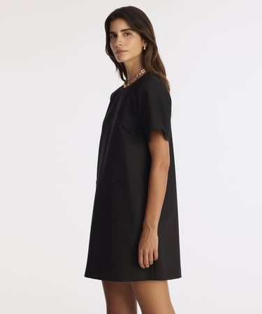  YARGICI Bol Bisiklet Yaka Kısa Kol Elbise