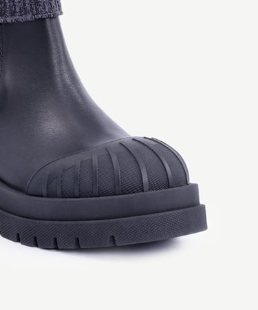  YARGICI Bileği Triko Detaylı Deri Bot