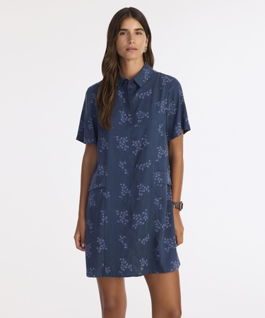  YARGICI Düz Gömlek Yaka Kısa Kol Elbise