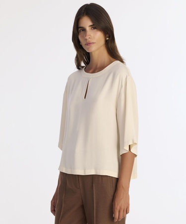  YARGICI Regular Bisiklet Yaka 3/4 Kol Bluz