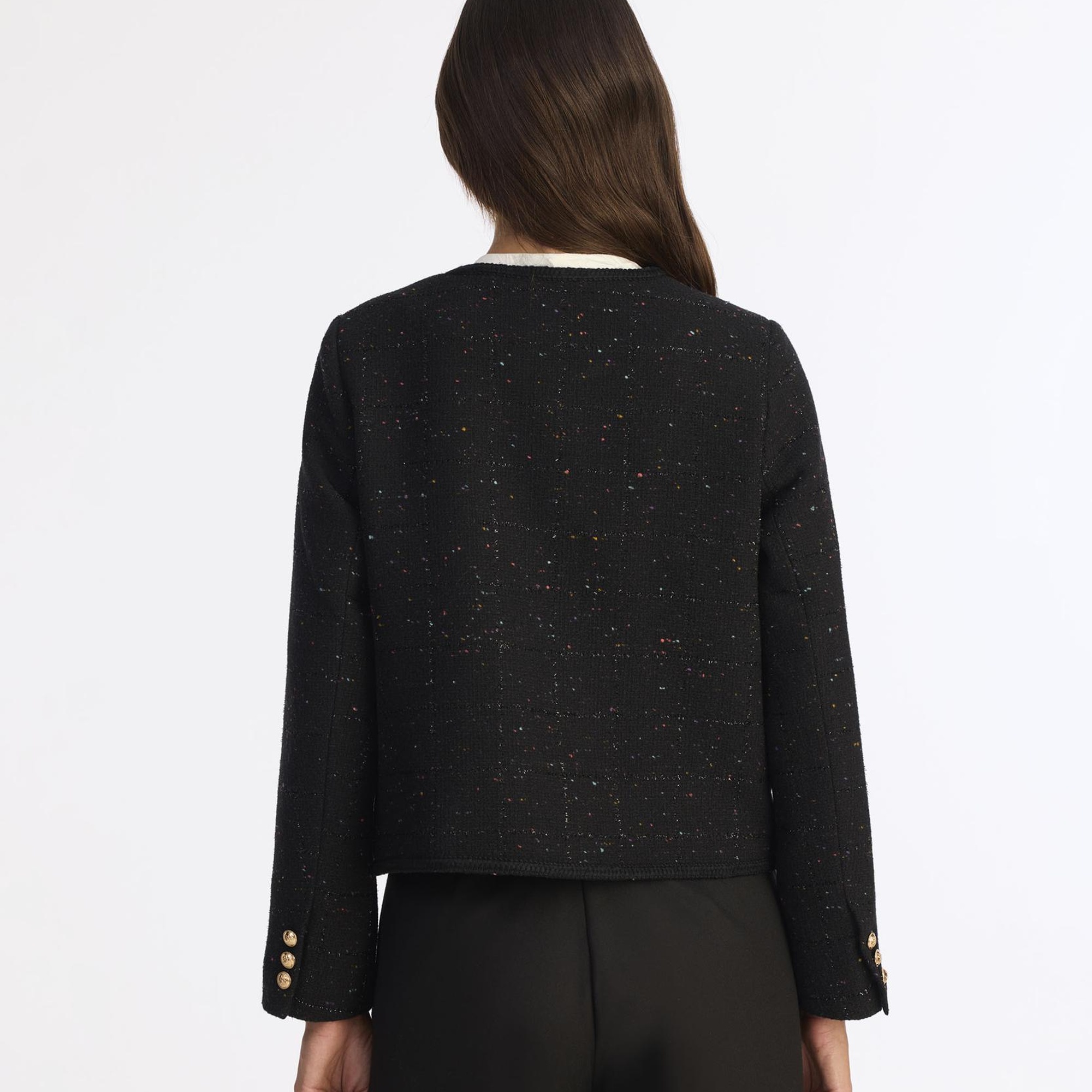 YARGICI Cropped Bisiklet Yaka Uzun Kol Ceket