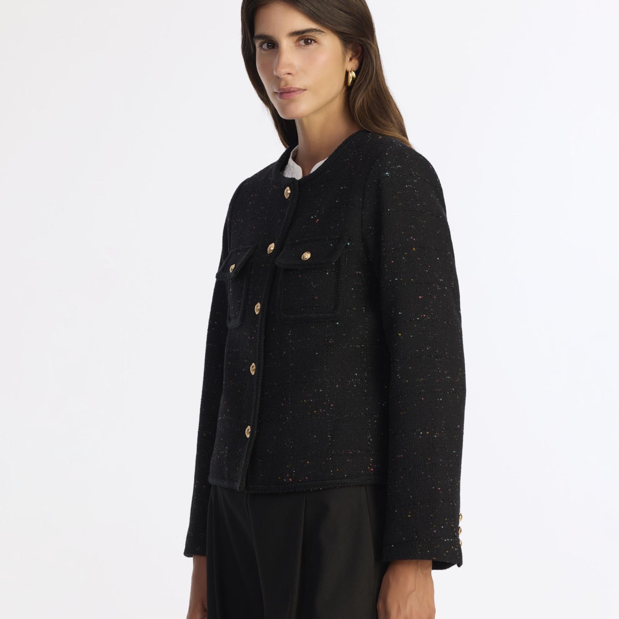 YARGICI Cropped Bisiklet Yaka Uzun Kol Ceket