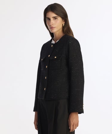  YARGICI Cropped Bisiklet Yaka Uzun Kol Ceket