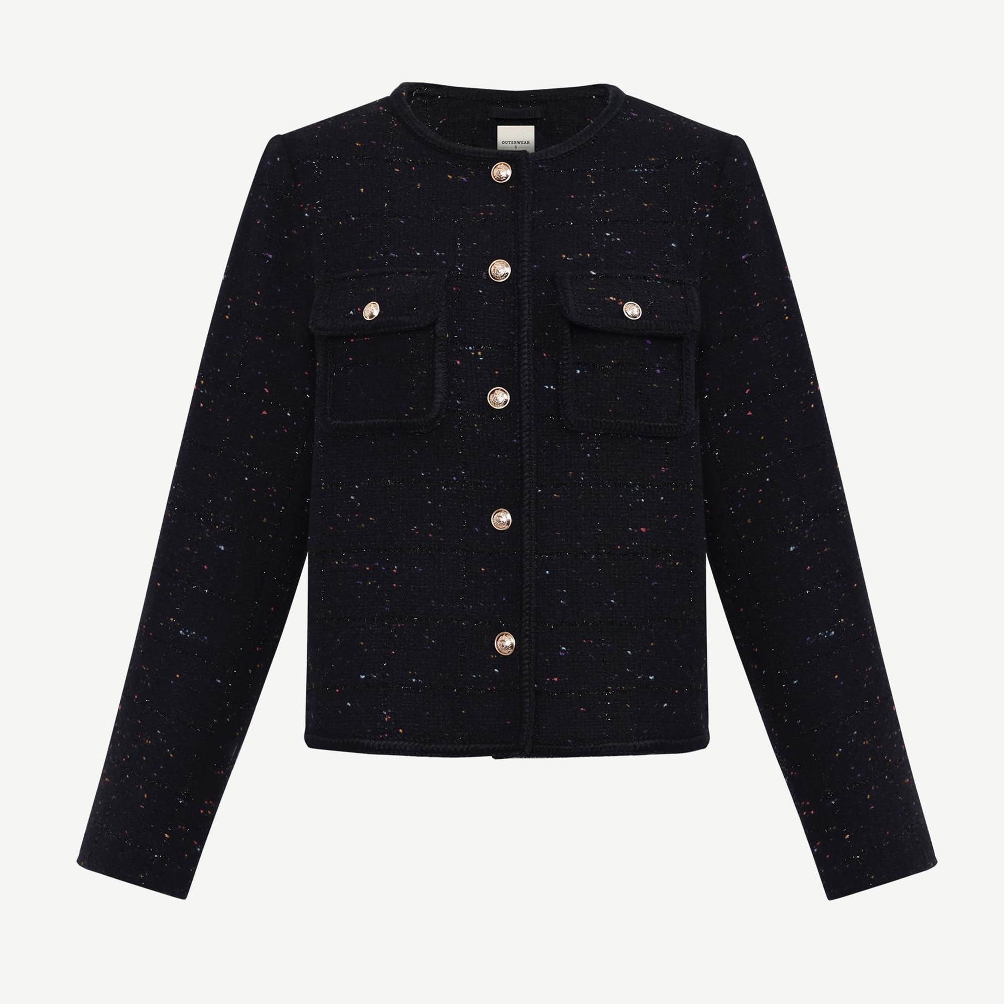 YARGICI Cropped Bisiklet Yaka Uzun Kol Ceket