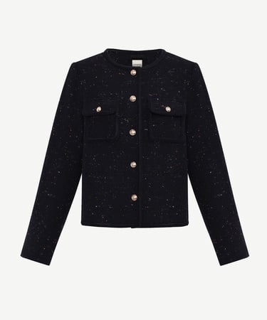  YARGICI Cropped Bisiklet Yaka Uzun Kol Ceket