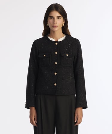  YARGICI Cropped Bisiklet Yaka Uzun Kol Ceket