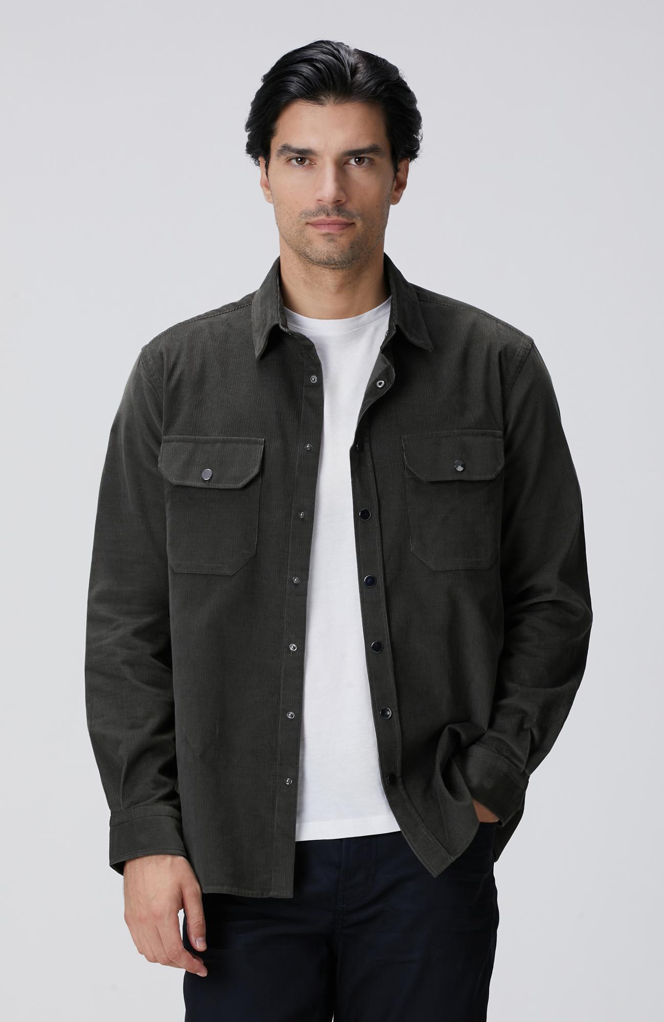  Network Erkek Haki Fitilli Kadife Gömlek