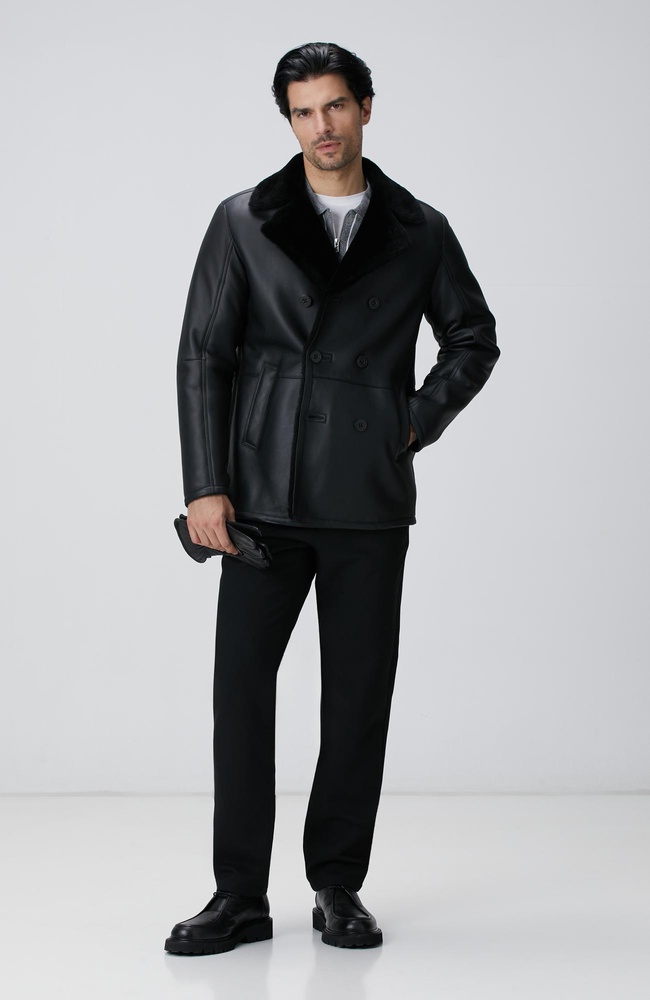  Network Erkek Siyah Casual Pantolon