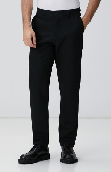  Network Erkek Siyah Casual Pantolon