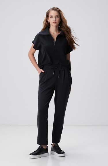  Network Kadın Siyah Modal Karışımlı Eşofman