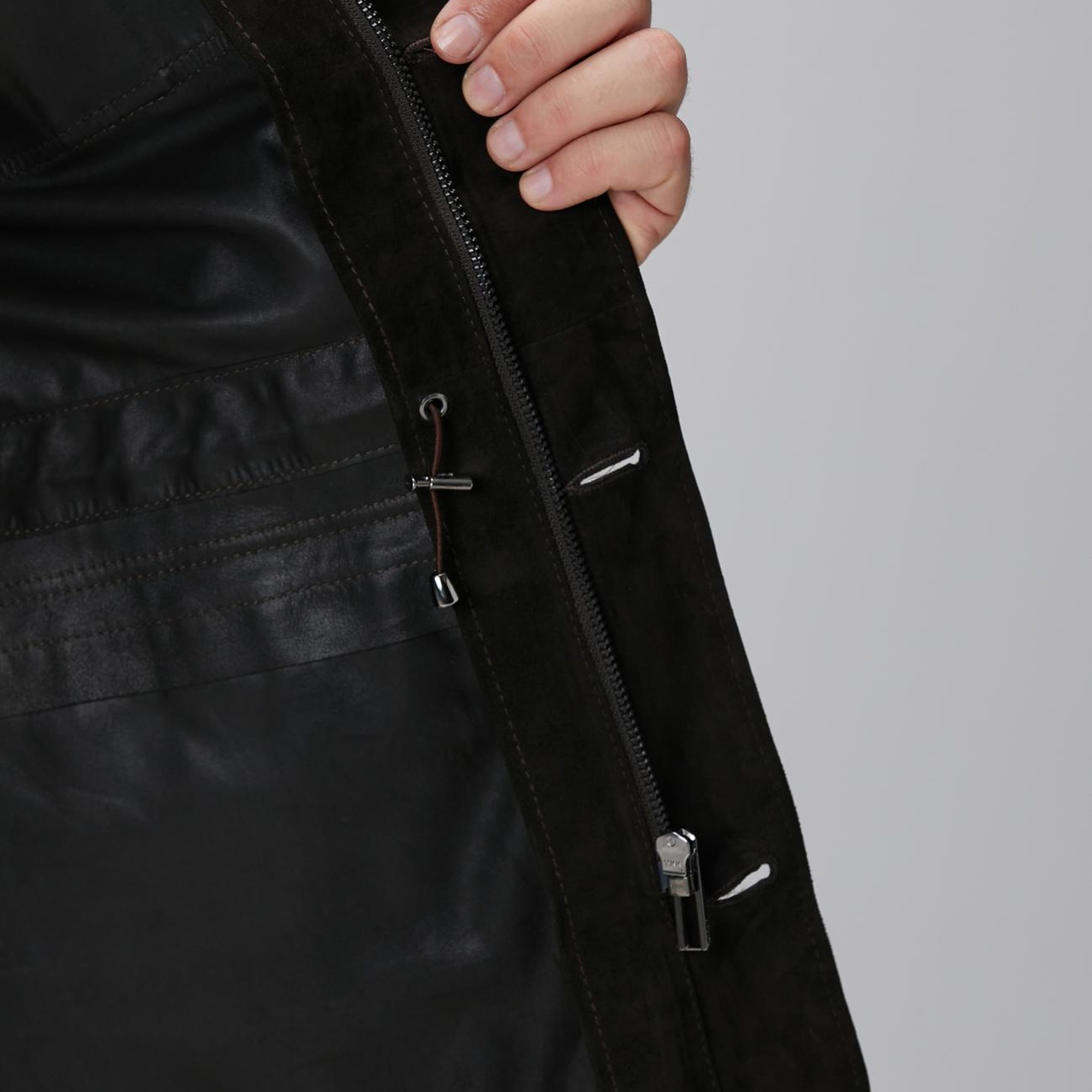 Network Erkek Kahverengi Deri Coat Ceket